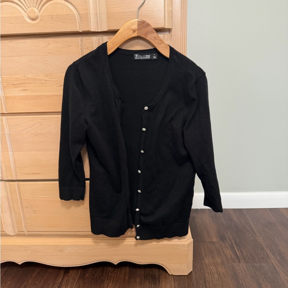Classic Black Cardigan Sweater